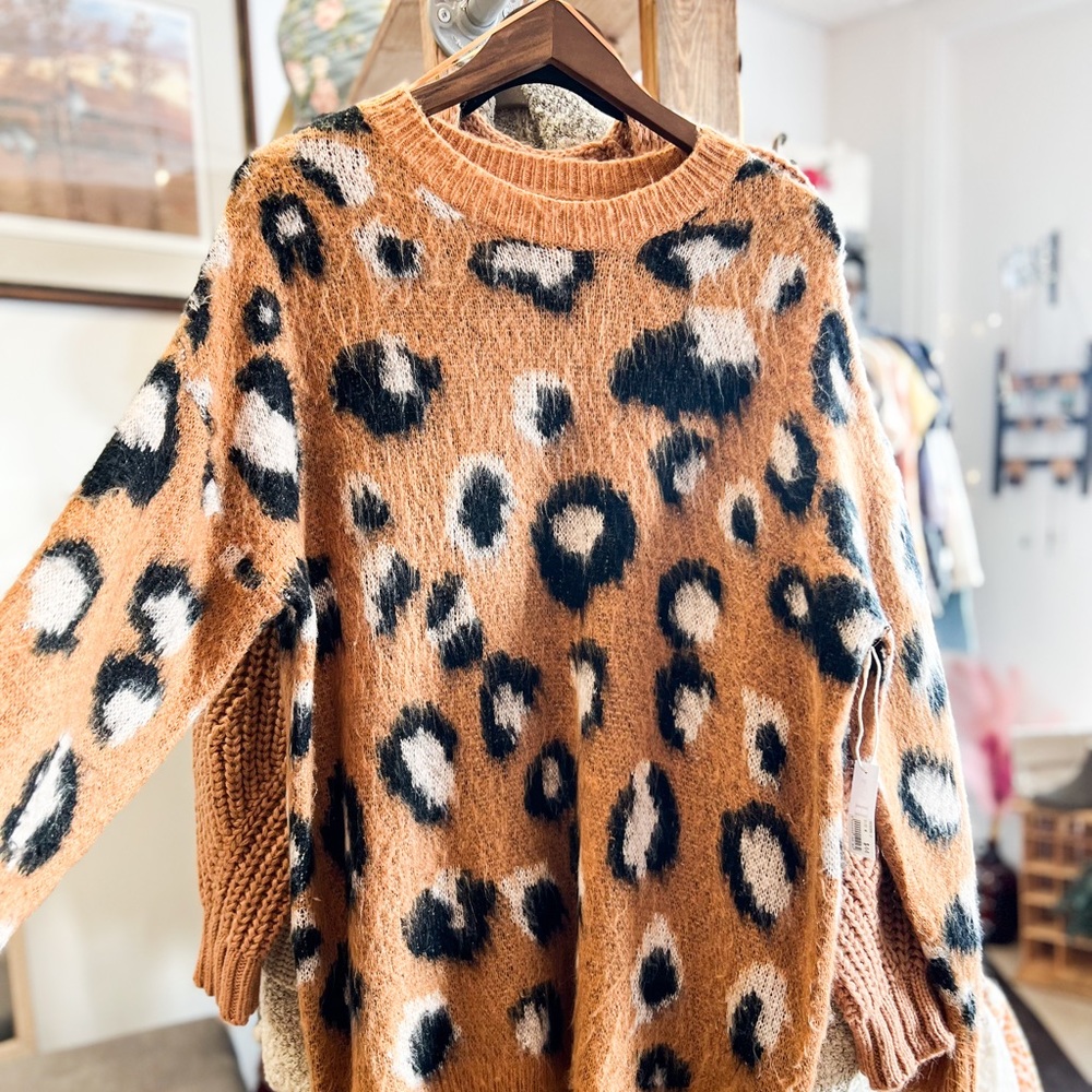 Reborn Leopard Print Sweater